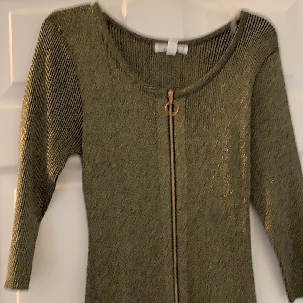 Black/Gold Metallic Womens Dress Size 1X